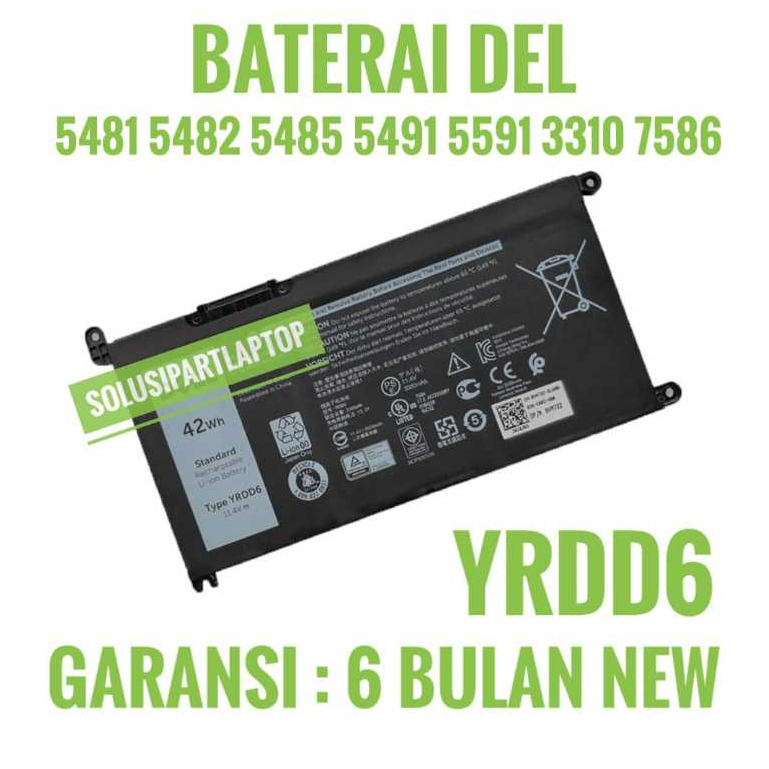 Original Batre Dell Inspiron 5485 5491 5493 Vostro 5481 5490 YRDD6