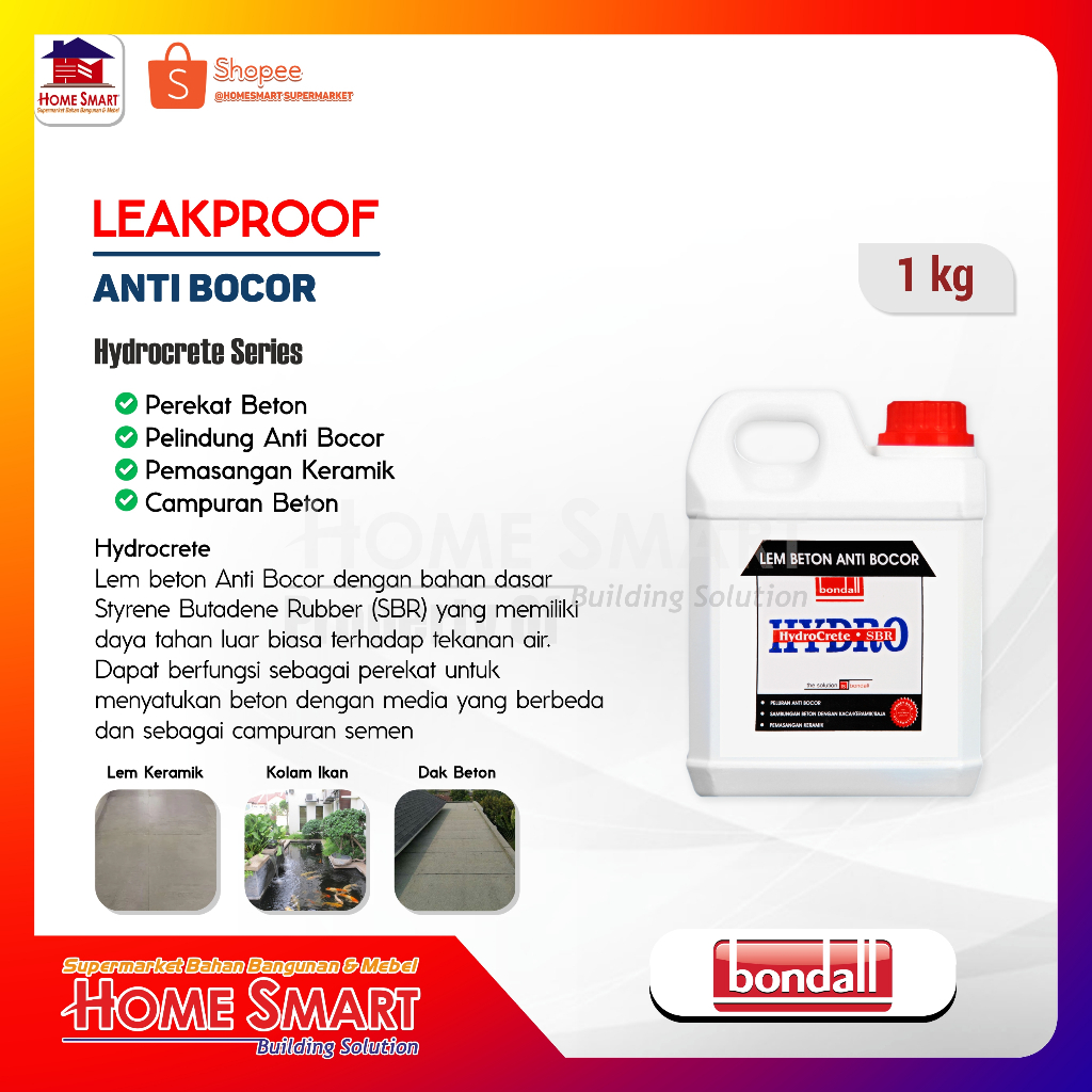 Bondall Hydrocrete SBR Lem Beton Anti Bocor - 1 kg