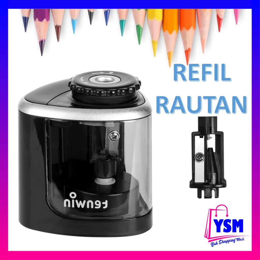 

YSM Refill Rautan Pensil Listrik Otomatis Manual Baterai Rautan Pensil Refill Elektrik Portebel Pencil Sharpener Rautan Pensil Rotary Pensil 6-8mm Untuk Alat Tulis Sekolah Kantor