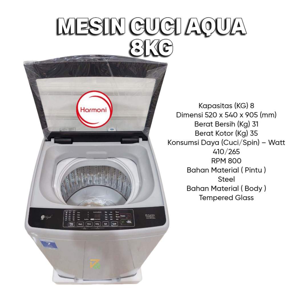 MESIN CUCI AQUA 1 TABUNG 8 KG AQUA AQW-88DD MESIN CUCI AQUA TOP LOADING 8 KG AQUA AQW-88DD MESIN CUC
