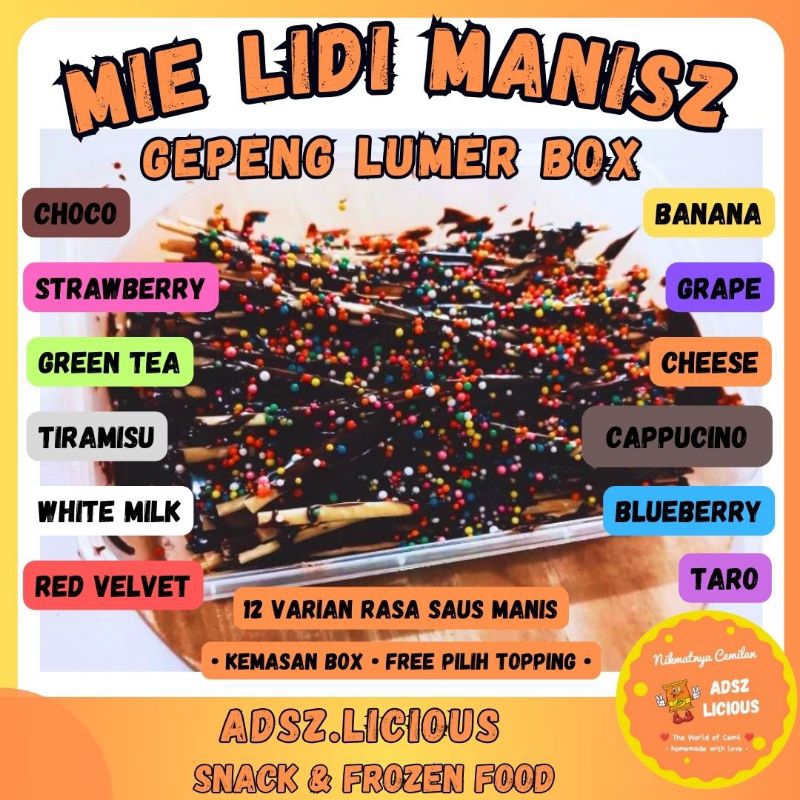 

MIE LIDI JADUL GEPENG MANISZ BOX | LIDI GEPENG MANISZ BOX 500ML