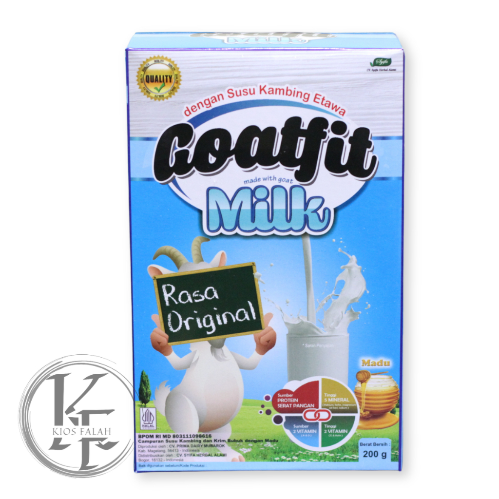 

GOATFIT MILK PUTIH susu Kambing ettawa plus Royal jelly 100% ORI