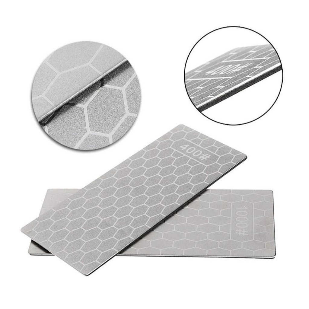 batu asah pisau pengasah pisau diamond sharpening plate grid # 400 # 600 # 1000 # 1200