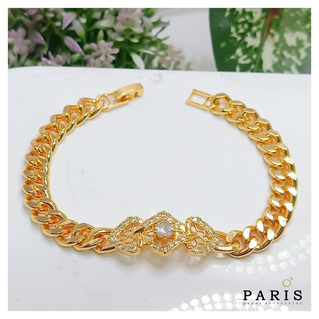 Gelang Rantai Perhiasan Wanita Dewasa Dan Remaja Lapis Emas GR.02