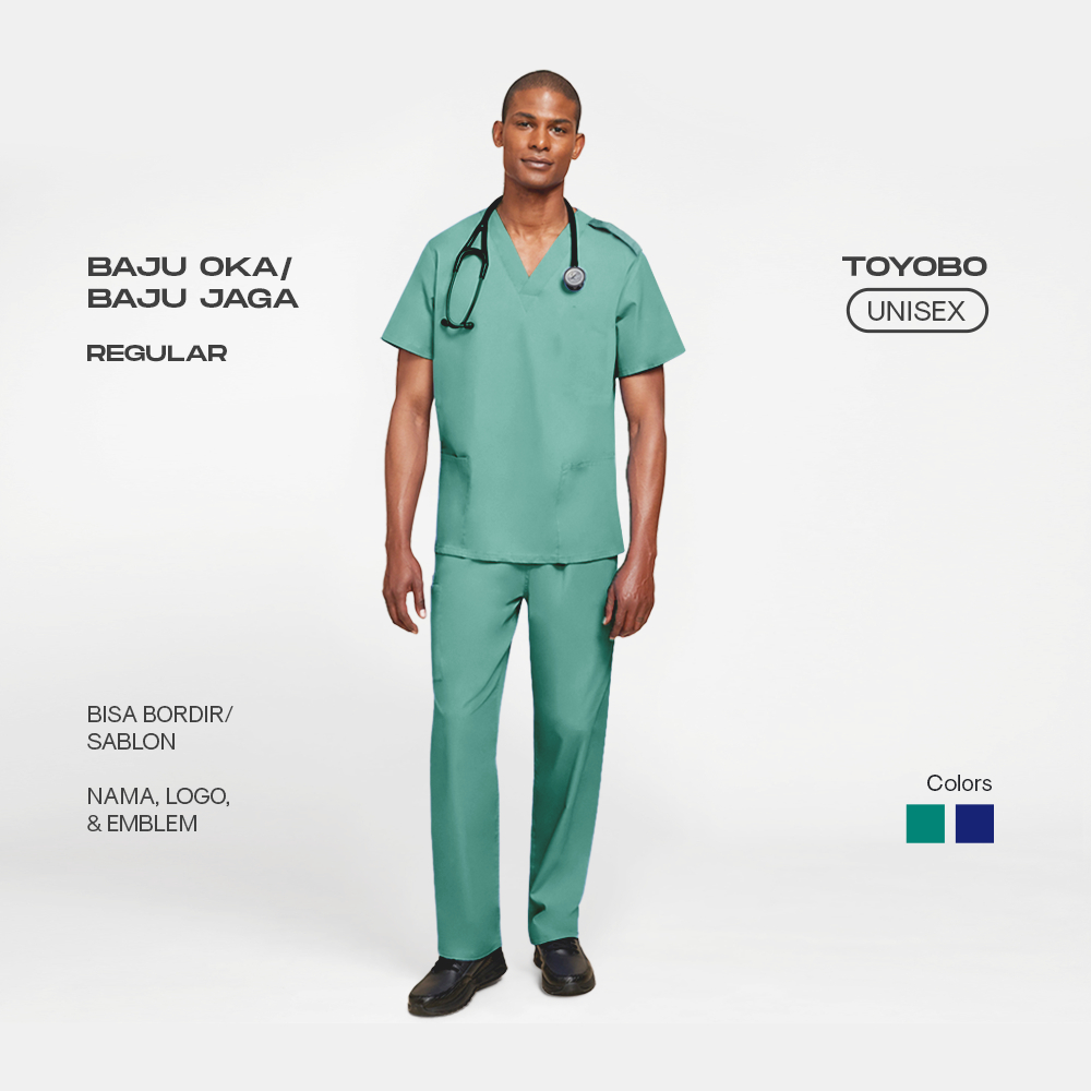 Baju OK Oka Dokter Jaga Perawat Petugas Medis/Baju Jaga/Baju OK/Seragam Perawat/Baju jaga Dokter
