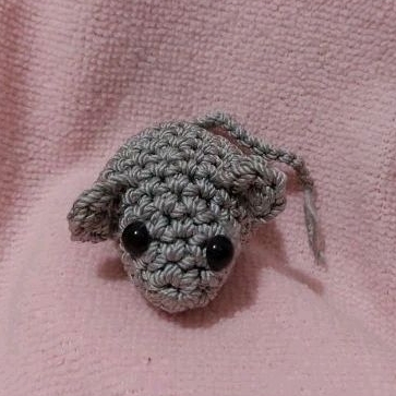 Gantungan Kunci Boneka Rajut Tikus – Crochet Amigurumi Rat Keychain