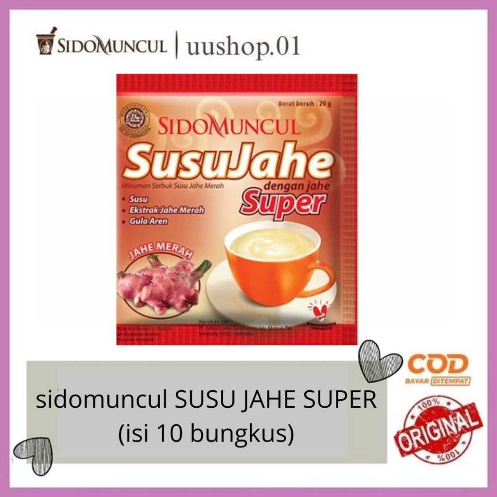 

Sidomuncul Susu Jahe Super (isi 10 bungkus)