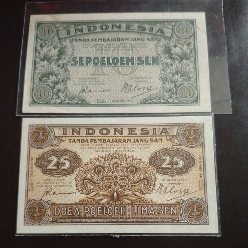 set ORI 10 sen dan 25 sen 1947