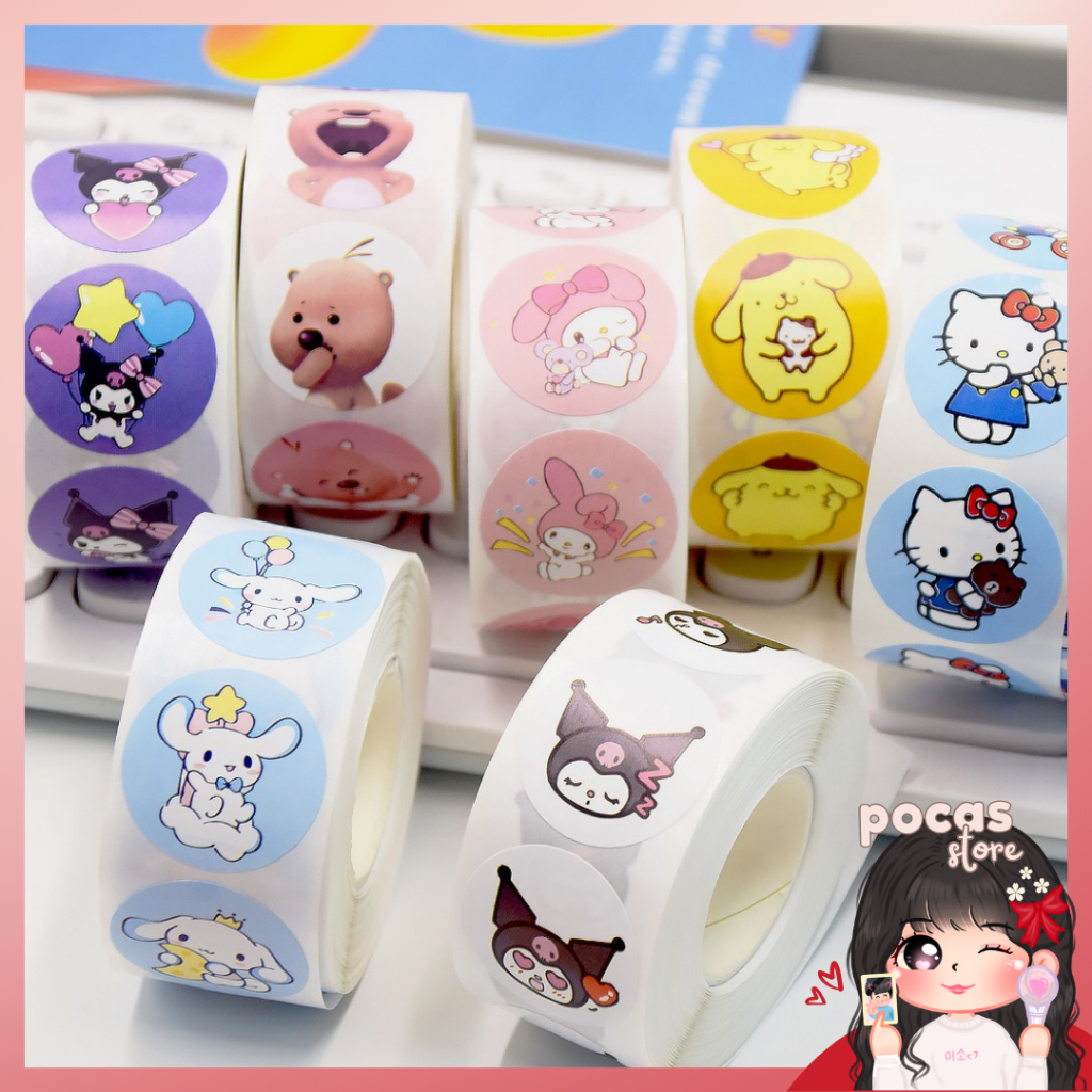 

[PS] 500 PCS STIKER EDISI BARU LABEL SANRIO THANK YOU KARTUN ESTETIK SHINCHAN DAN SANRIO 2 CM 2.5CM