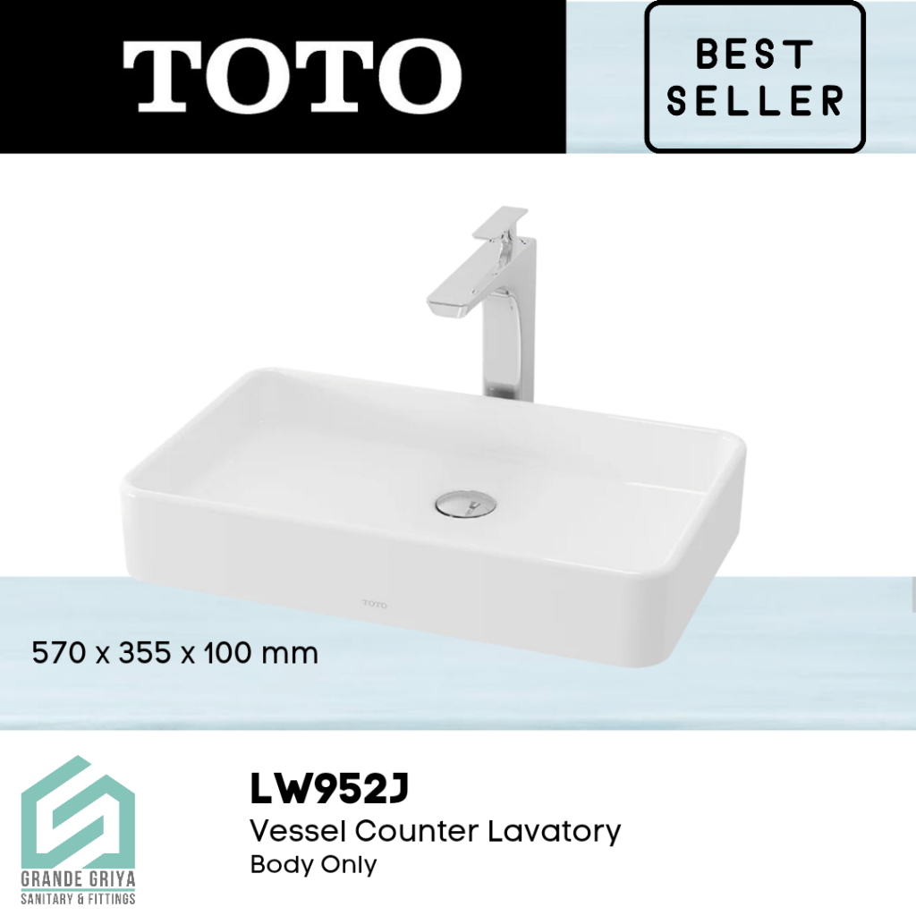 TOTO Wastafel Keramik Vessel Counter Lavatory LW952J Body Only