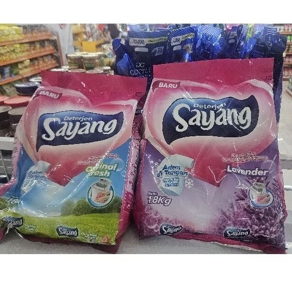 PCS 1.8KG - DETERJEN SAYANG VAR ORI 306156 -  LAVENDER 306149/ SAYANG DETERGEN 1800GR