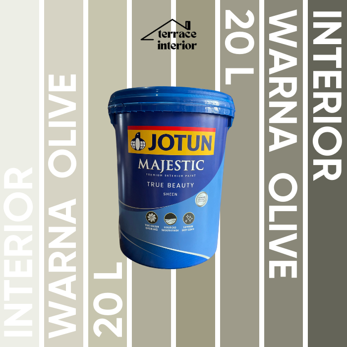 Cat Tembok Majestic Sheen Interior Jotun warna Olive 20 L
