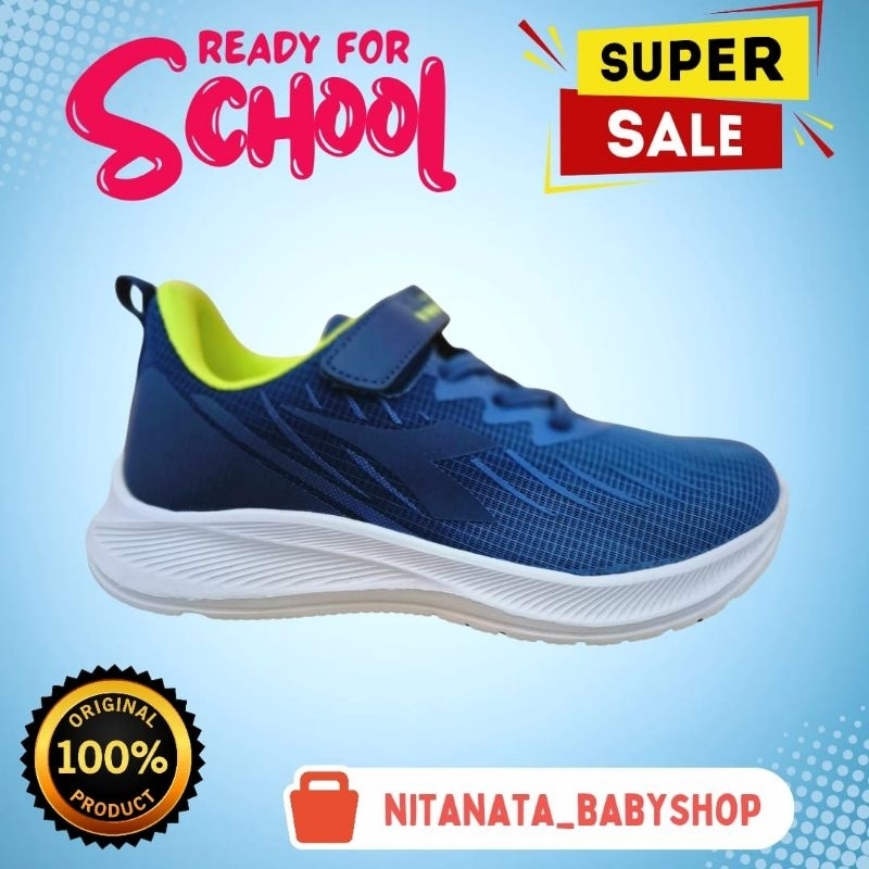 Diadora Sneakers |Sepatu Sekolah Anak Warna Navy (Biru Tua) |Kids Shoes - Diadora Navy Original