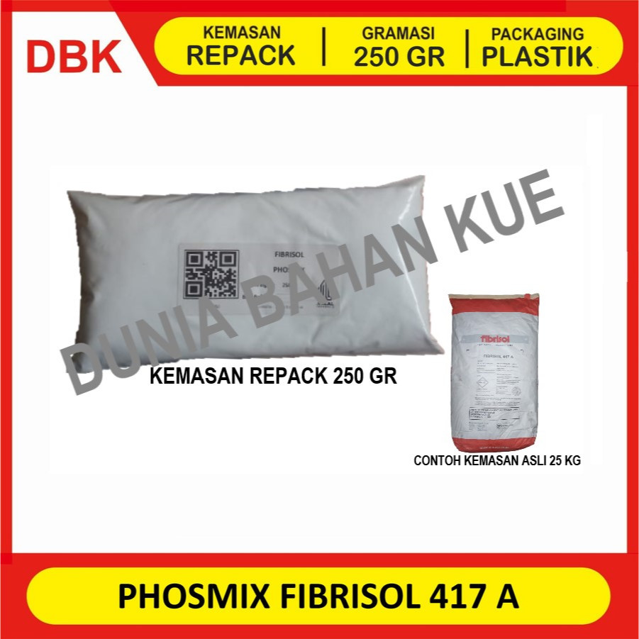 

FIBRISOL 417A AUSTRALIA / PHOSMIX / PENGENYAL BAKSO FOOD GRADE - REPACK 250 GR