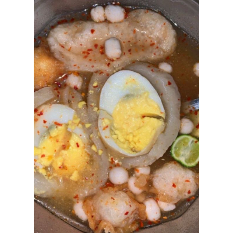 

Baso Aci Jumbo isi telor + jeruk + saps kecap