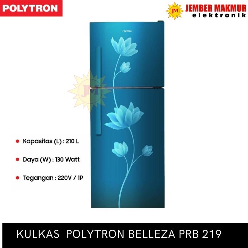 POLYTRON Kulkas polytron belleza 2pintu prb 219 BIRU polytron