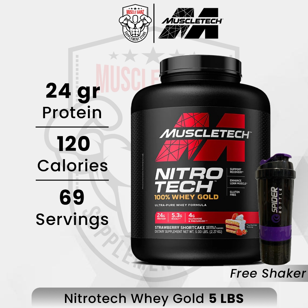 Muscletech Nitrotech Whey Gold 5lbs Whey Protein Susu Protein