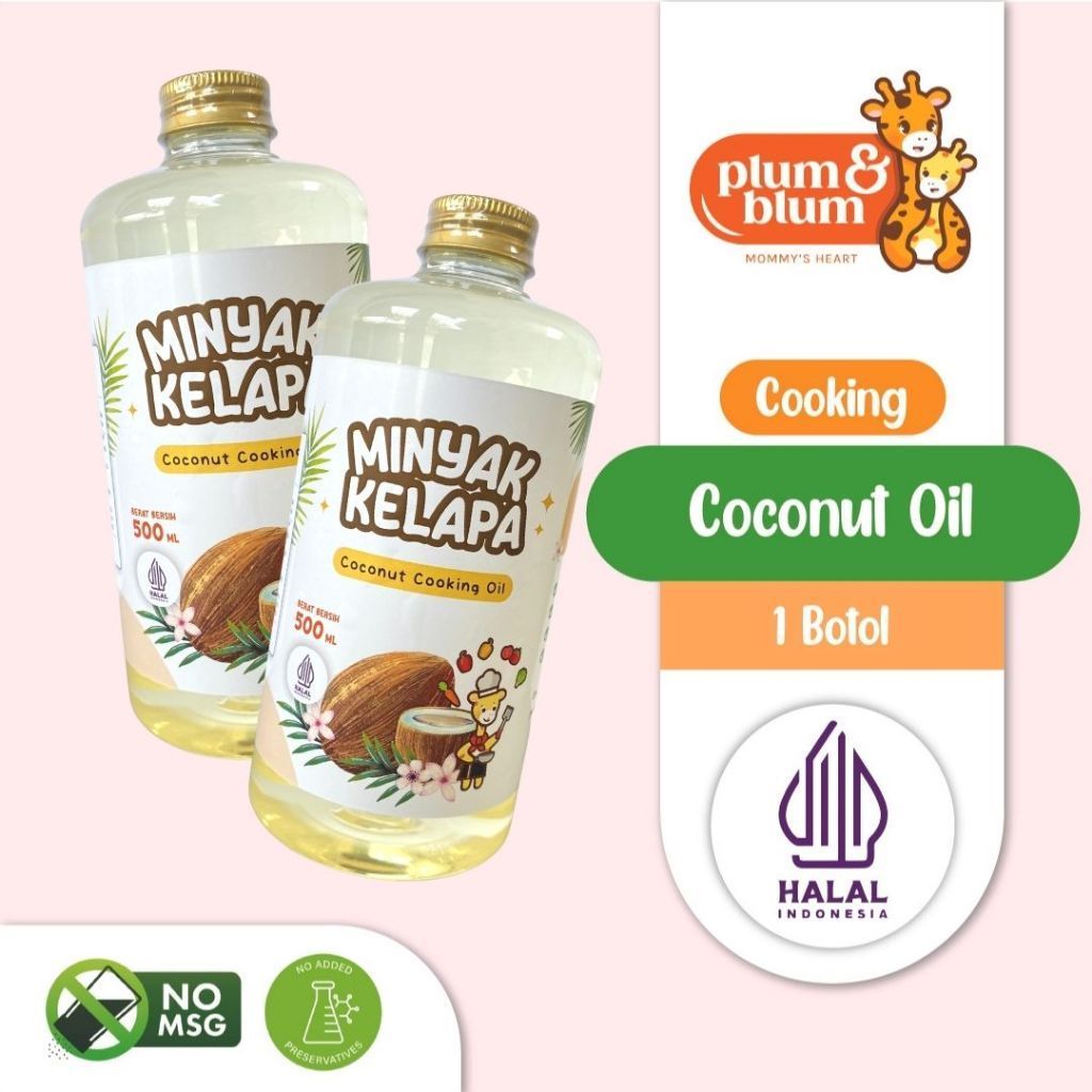 

Plum & Blum Coconut Cooking Oil Minyak MPASI BB Booster - 500 ml