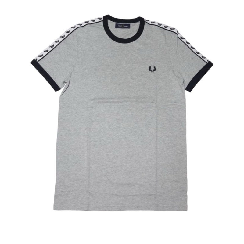 Fred Perry Taped Ringer T-Shirt light grey