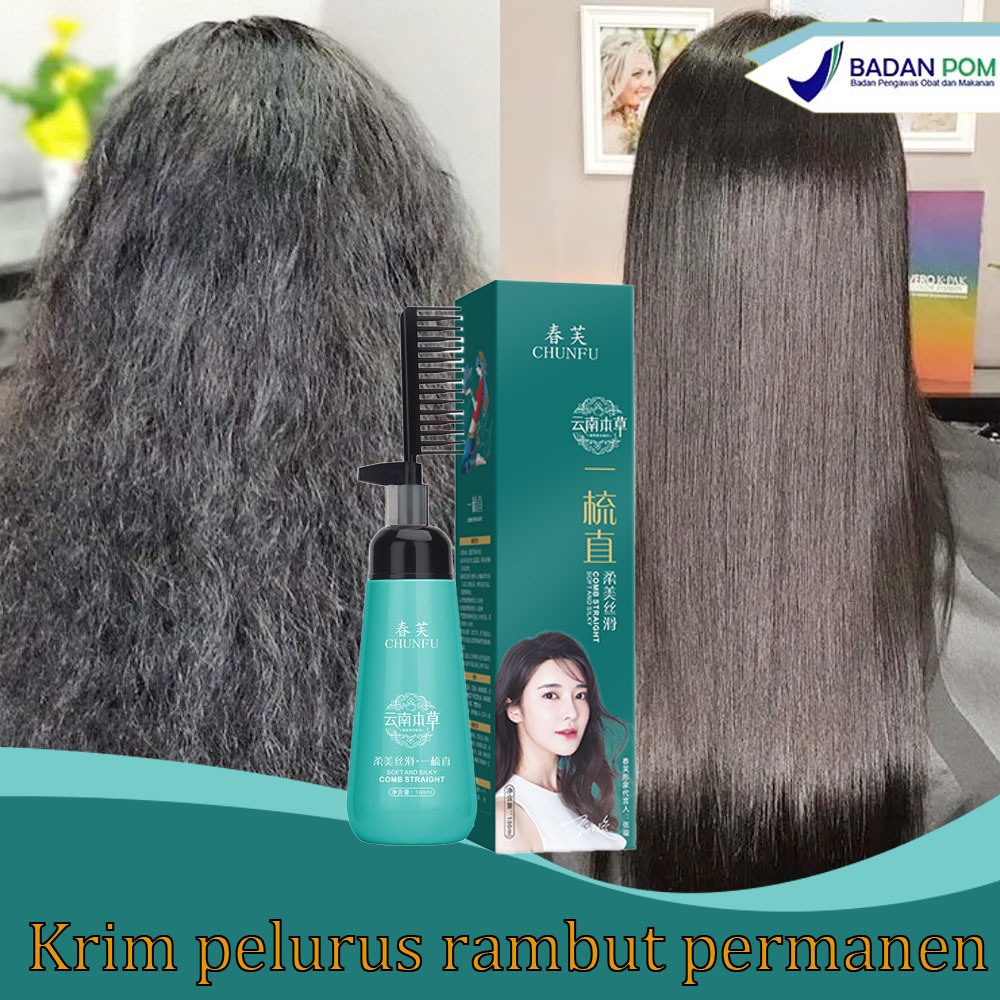 krim pelurus rambut permanen/ pelurus rambut tanpa catok pinky Masker Pelurus Rambut Smoothing rambu
