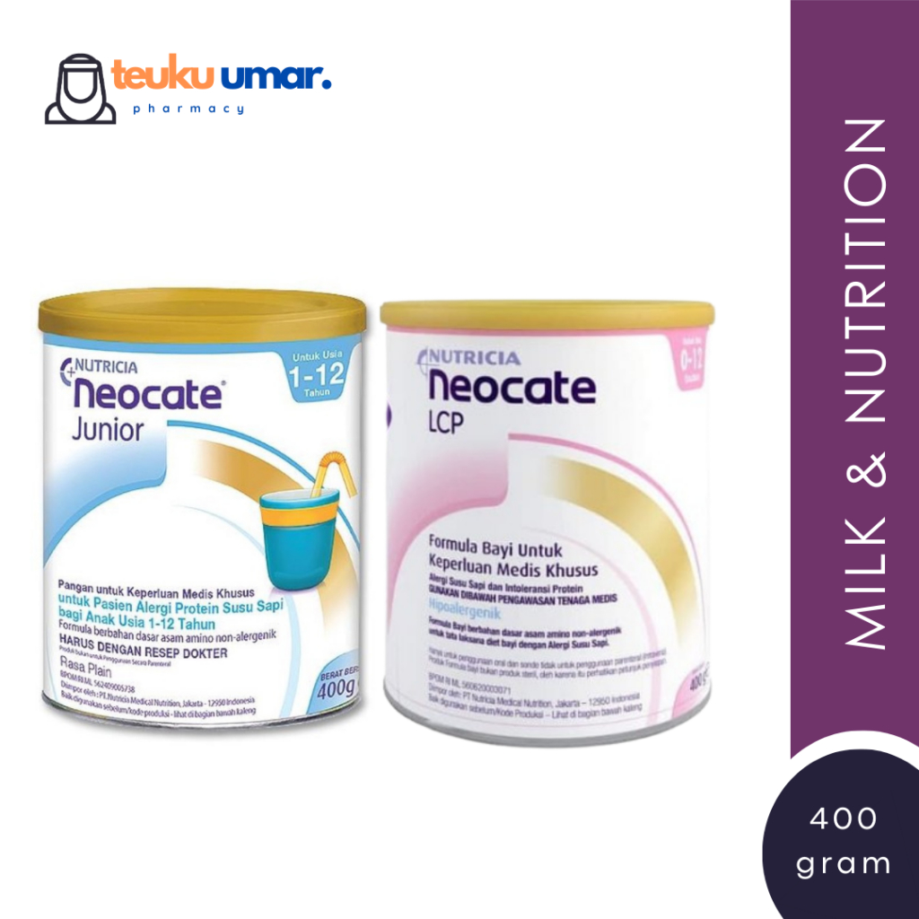 [Susu] NEOCATE SERIES - Neocate LCP 400 gram Usia 0-12 bulan | Neocate Junior 400 gram Usia 1 - 12 t