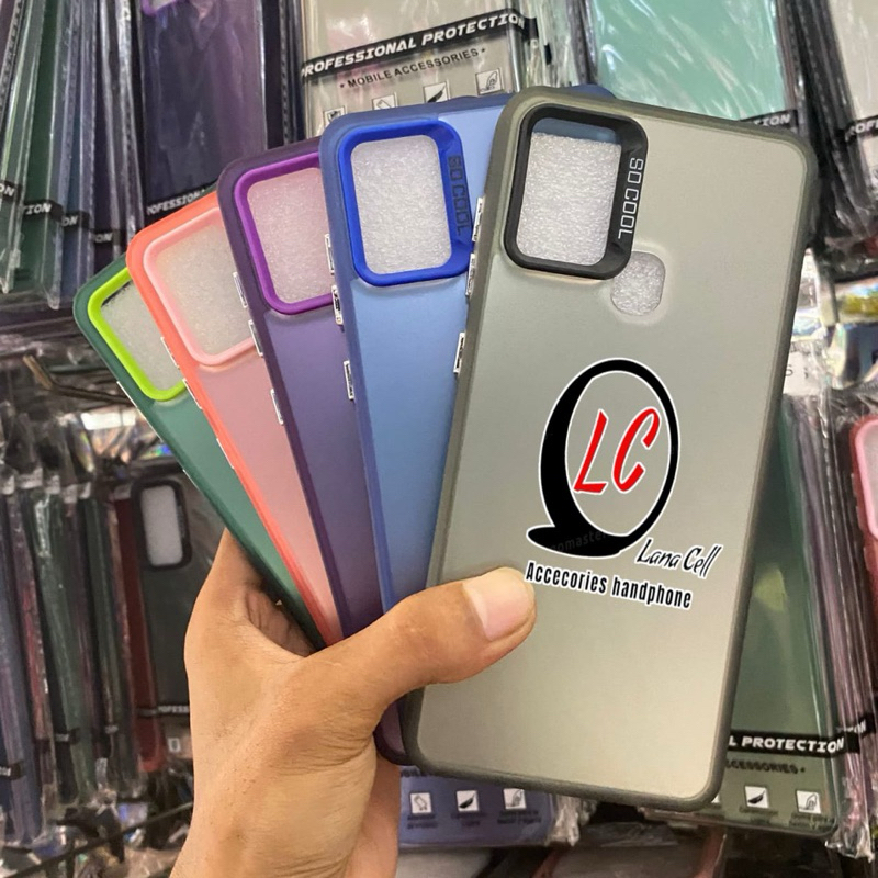 SOFT CASE IMD HYBRID SAMSUNG A21S COLOUR PLATE HOLOGRAM POLOS FULL COVER