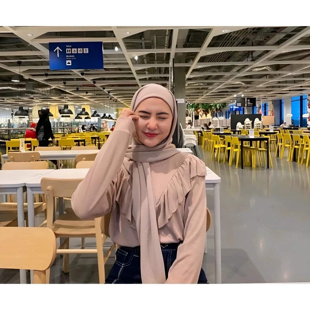 AS Azura Blouse Ruffle Rib Knit - Sweater Ruffle Dada - Atasan wanita Rumbai Dada