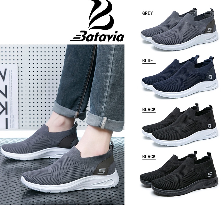 Best Seller Batavia terbaru sepatu pria rajut sneaker Laki premium bernapas olahraga olahraga bebas 