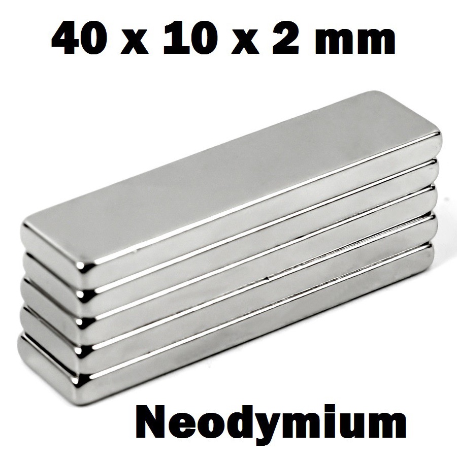 ORIGINAL Magnet Super Neodymium N52 Kepingan persegi kotak NdFeB 4 x 1 x 2 mm  1 pc