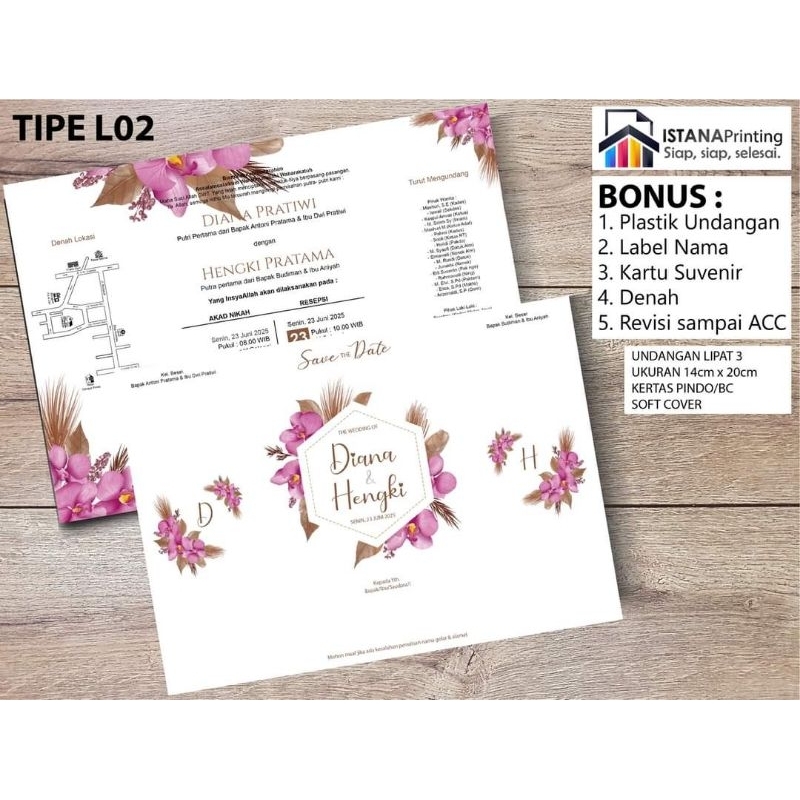 Undangan Pernikahan Elegant dan Simpel