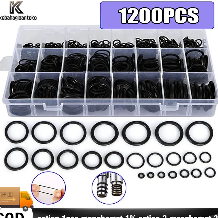 TERBARU 12 PCS Sil O Ring Karet Seal O ring PCP Sil Oring Karet Seal Oring 1 Set Sil Oring Box Hidro