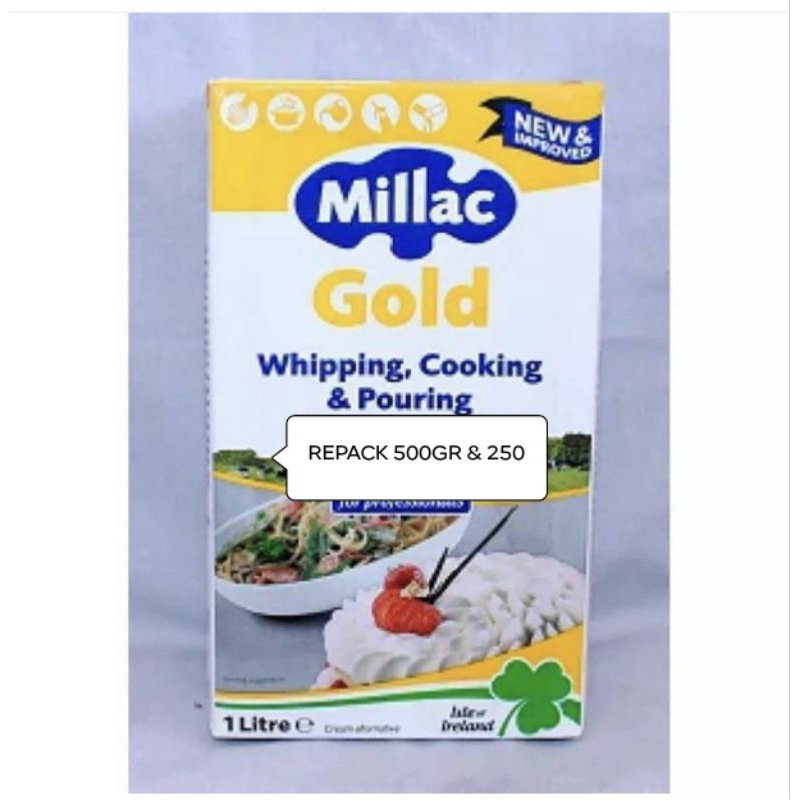 

[Whispers] Cream cooking dan whipping millac gold repack