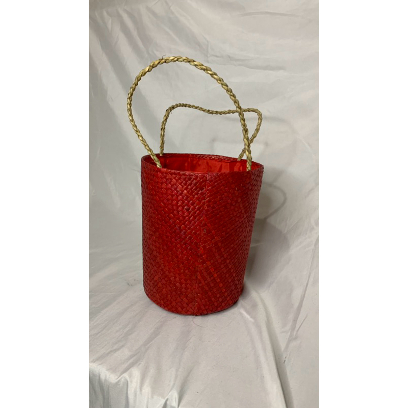 

Tas hampers anyaman pandan bulat