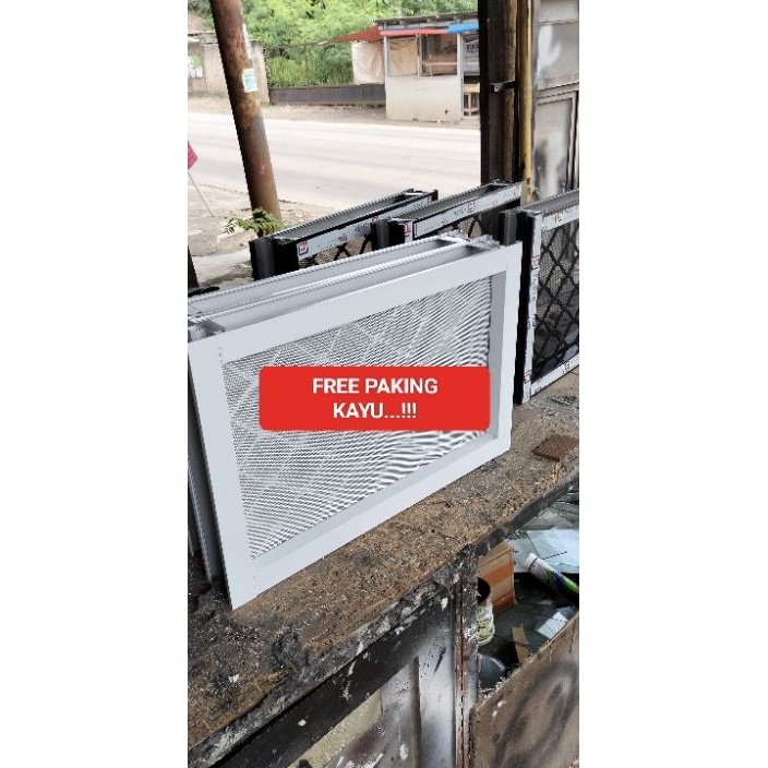 PROMO SALE BOVEN ALUMINIUN TANPA KACABOUVENLIGHTVENTILASIKAMARMANDIKAWATNYAMUK4x6 free paking kayu v
