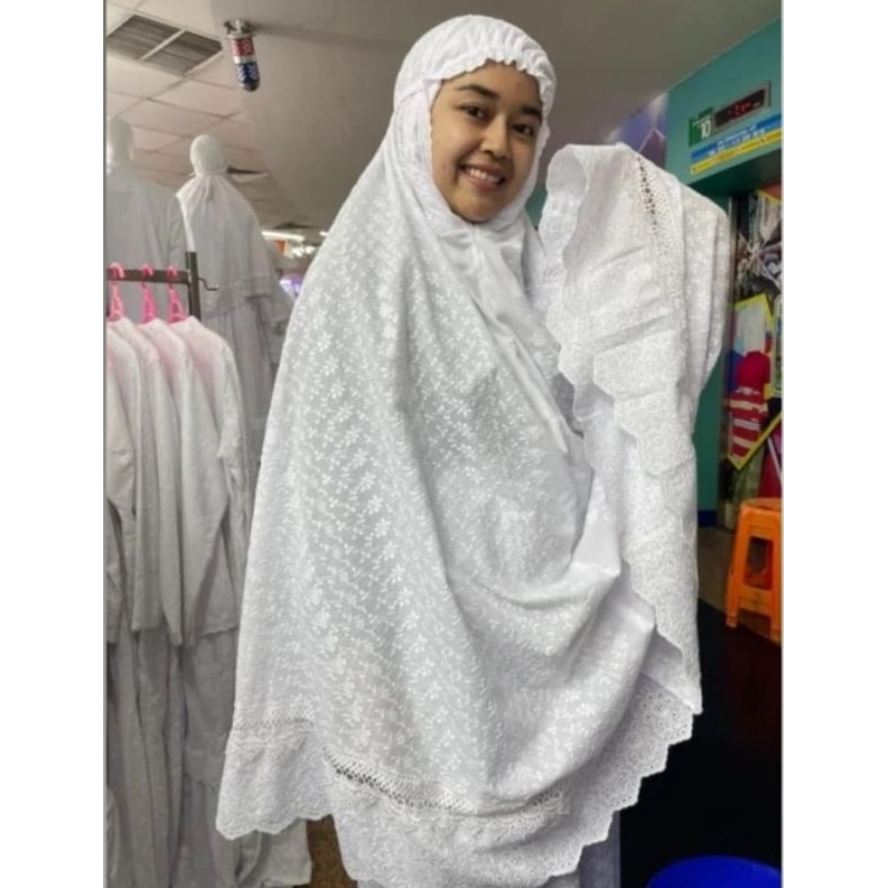 Mukena Rubia Dewasa Katun Paris FULL BORDIR Model Terbaru Muslim Wanita FREE TASBIH SUPER CANTIK