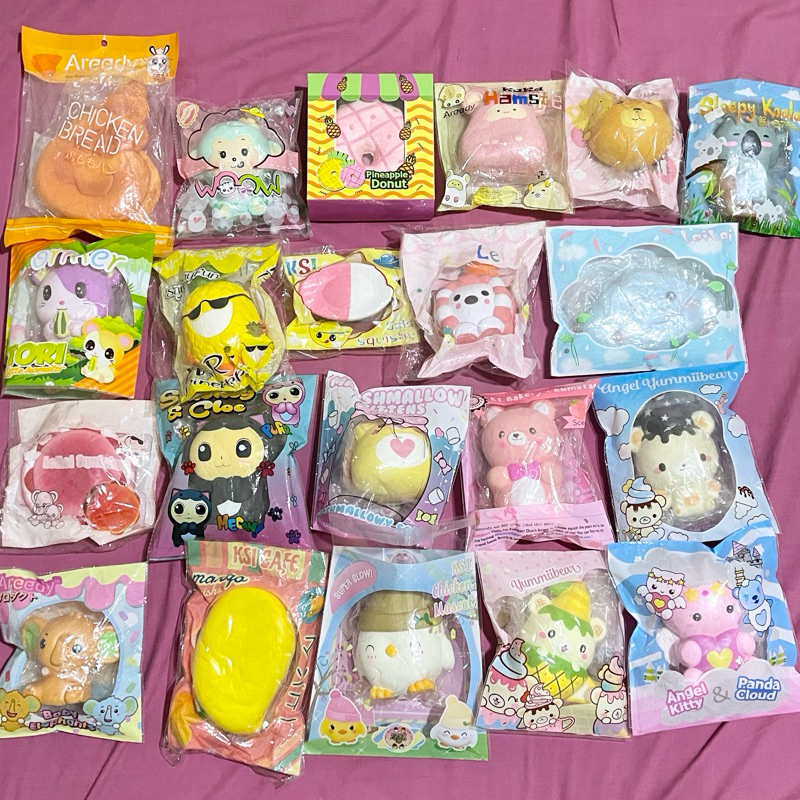 PRELOVED SALE SQUISHY LICENSED PUNIMARU YUMMIIBEAR LEILEI KSI DLL FULL PACKAGE