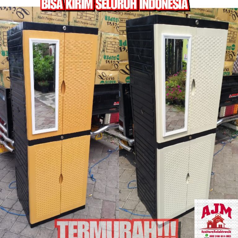 Keren abis PROMO lemari plastik kaca  kunci mini lemari plastik kaca  lemari DIVA MINI SUPER  lemari