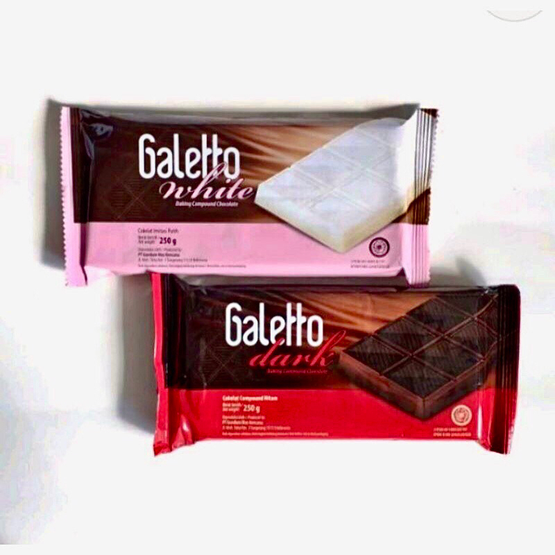 

Coklat Batang Galetto Dark Galetto White 250gr Coklat Compund