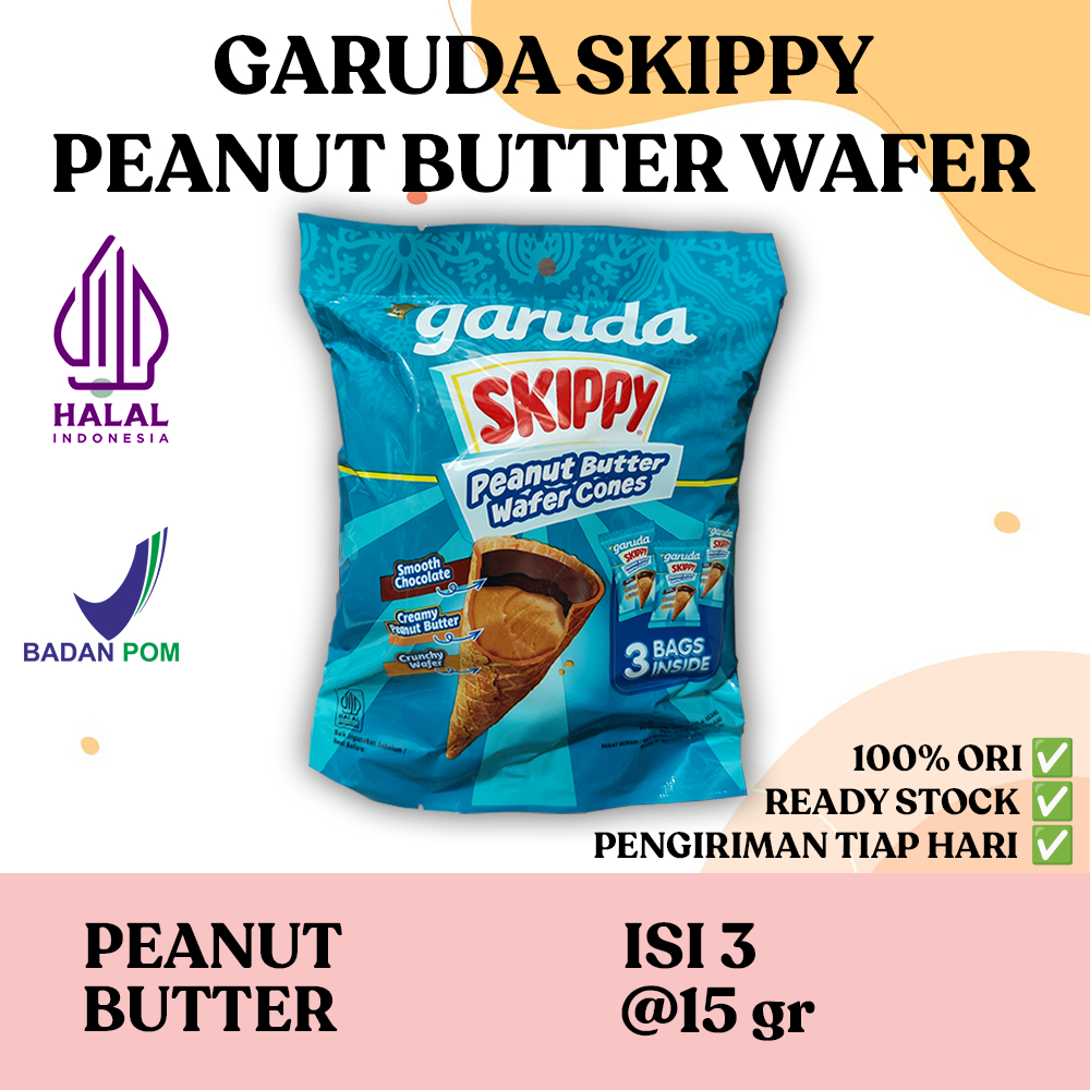 

Skippy Garuda Wafer Cone isi 3x15gr