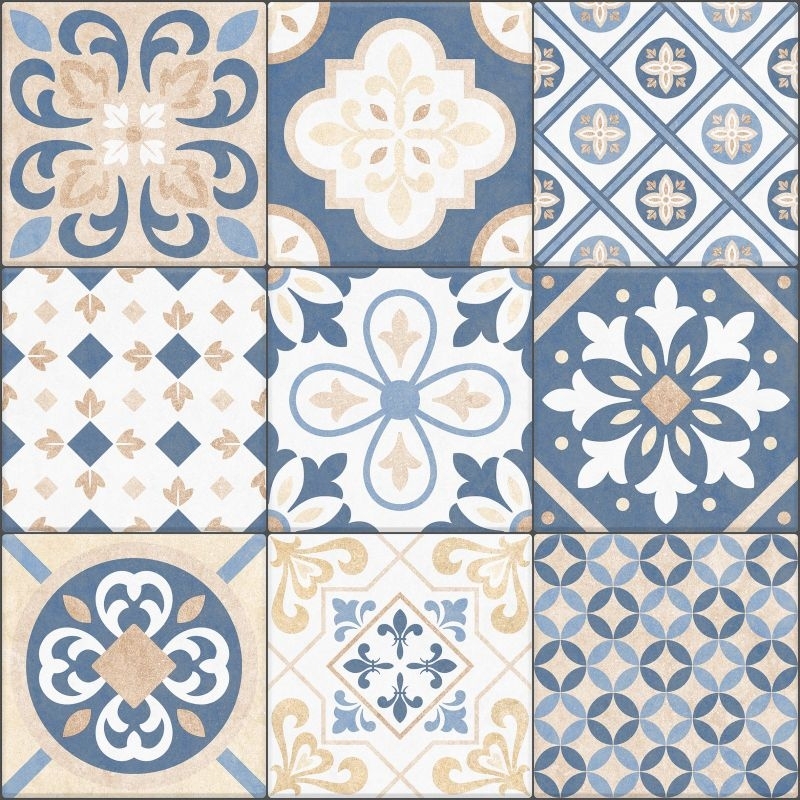 keramik 40x40 glossy Artemis blue asia tile