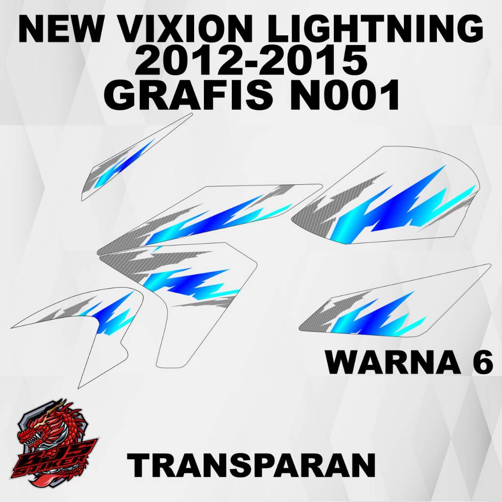 Stiker New Vixion Lightning NVL / Striping New Vixion Lightning NVL / Stiker Sticker Decal Transpara