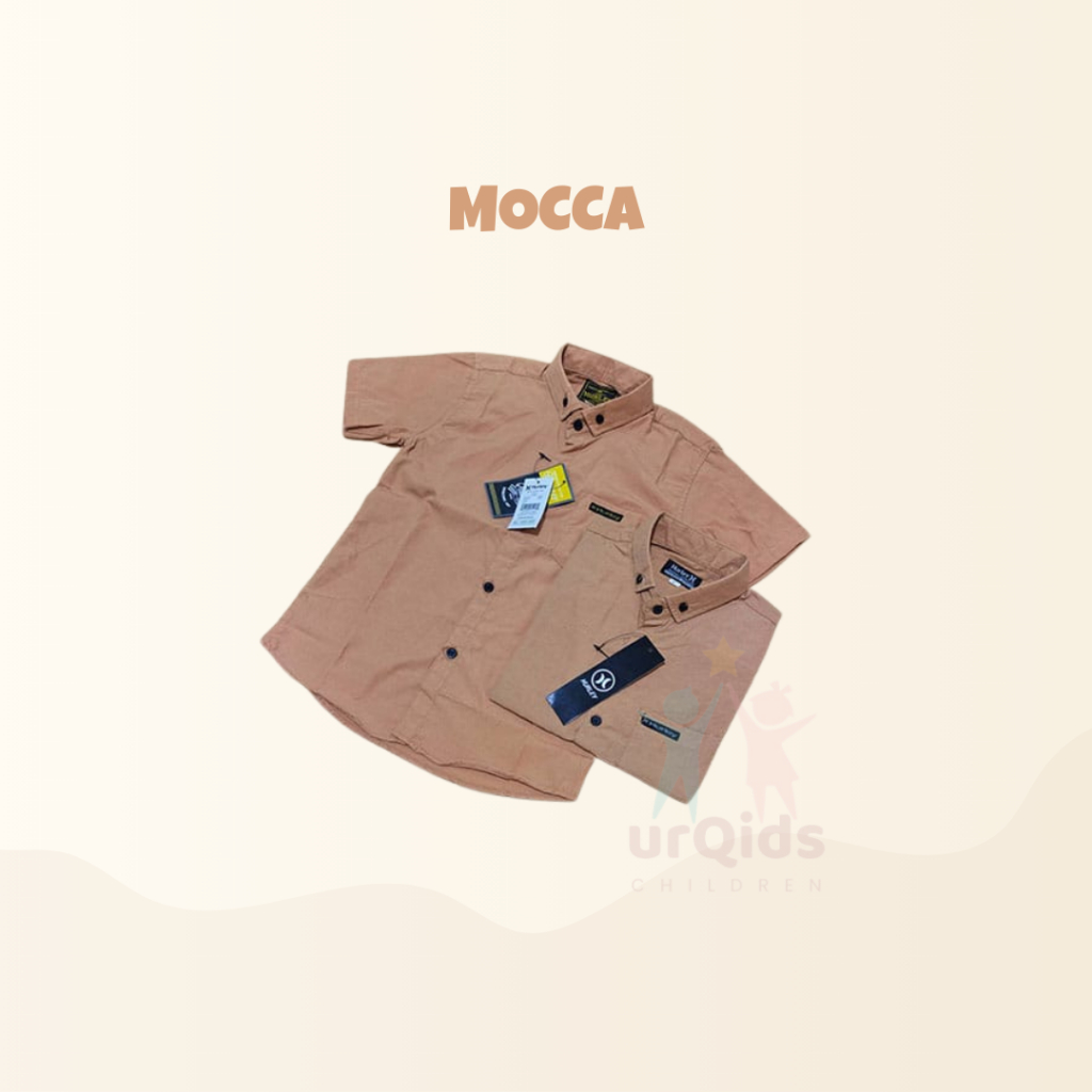 Urqids - Kemeja anak pria umur 2-14 tahun lengan pendek polos import premium distro| Hem anak cowok