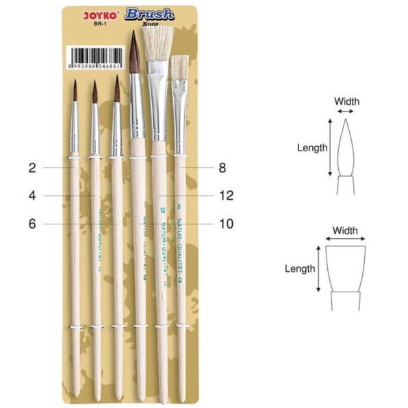 

Hemat Terbatas Brush Kuas Lukis Set BR1 JOYKO