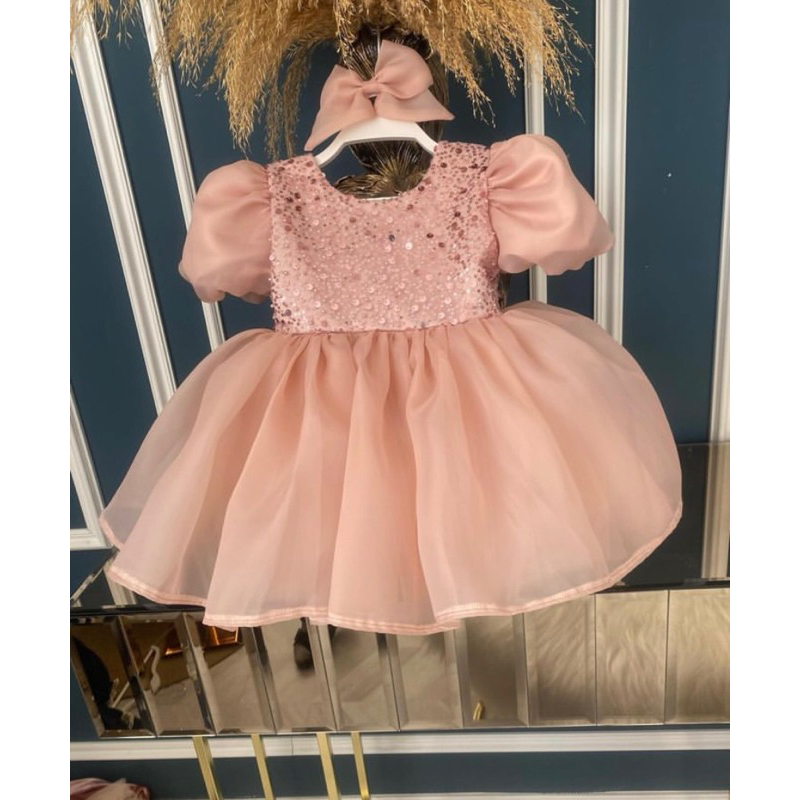 gaun anak organza pakaian anak perempuan