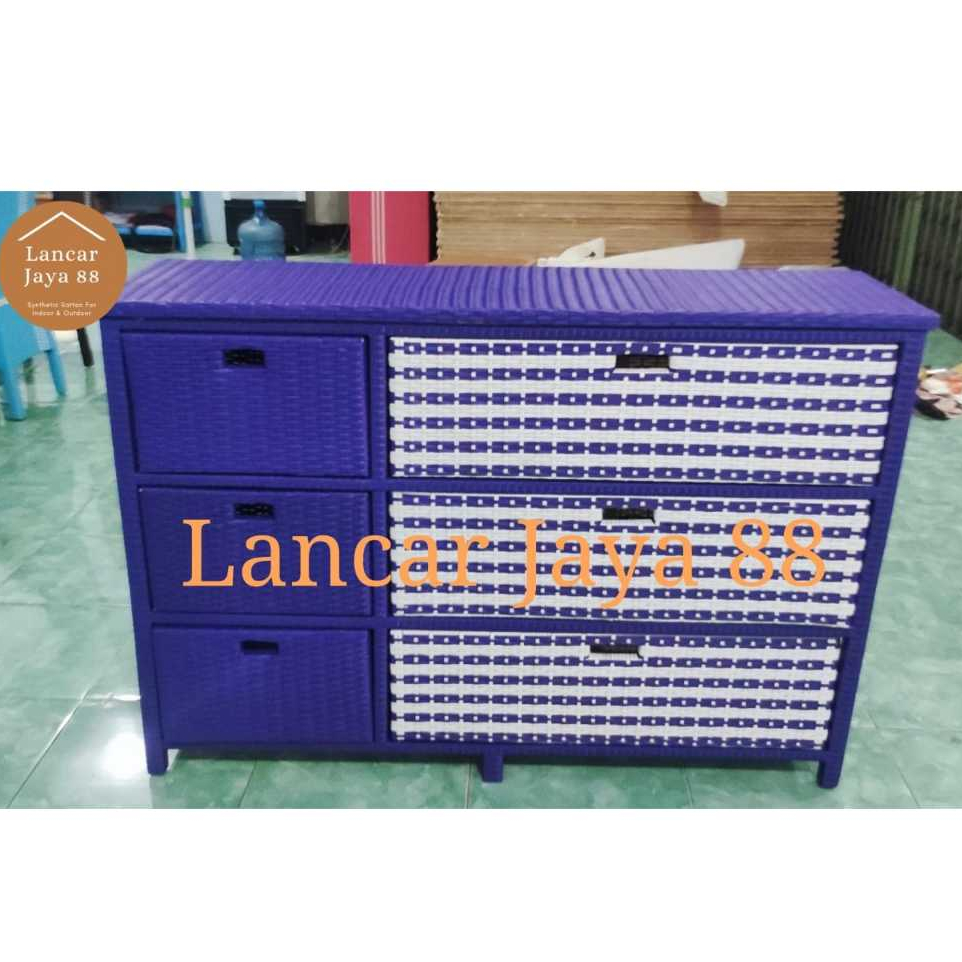 Lemari Rotan Sintetis 6 Laci