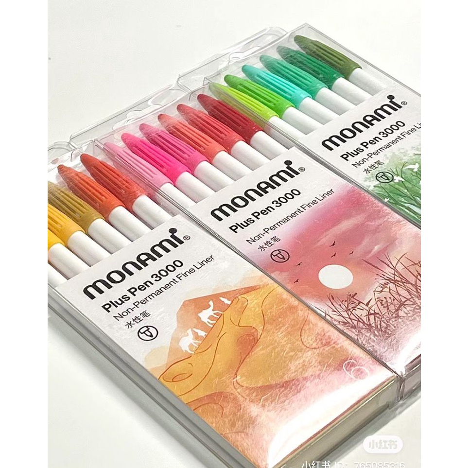 

Good Sale Set Color Monami Plus Pen 3 Waterbased Fineliner Marker