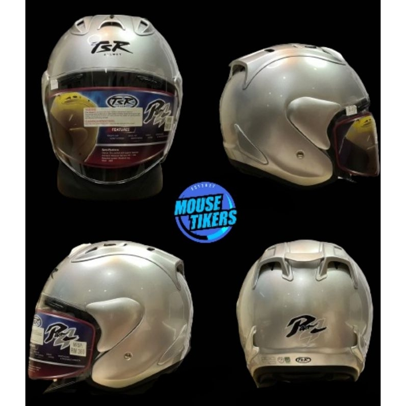 Helm/Helmet TSR RAM4 Alumina Silver Solid/Polos