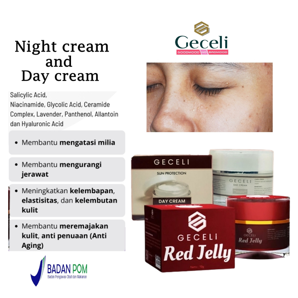 GECELI Original Cream Milia Penghilang Milia Paling Ampuh Cream Milia Ampuh Bpom Penghilang Milia Pe