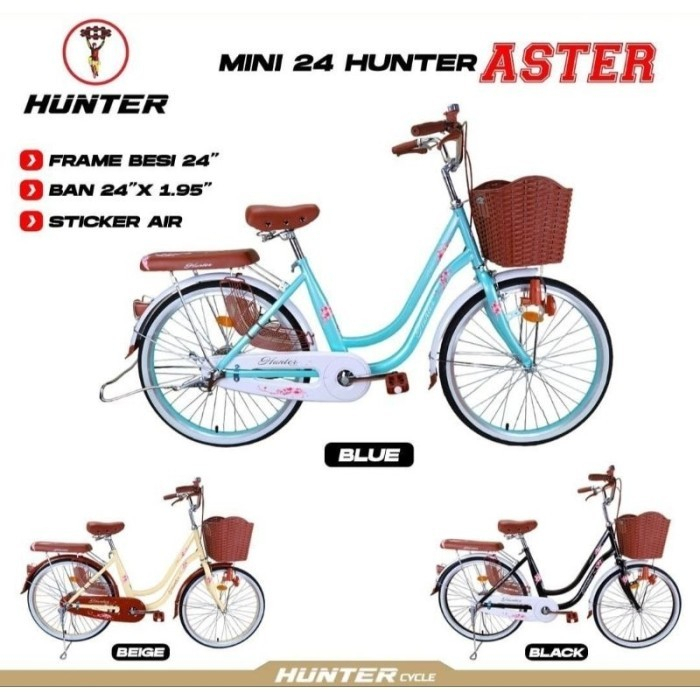 SEPEDA ANAK DAN ORANG DEWASA MINI HUNTER ASTER UKURAN 24 INCH