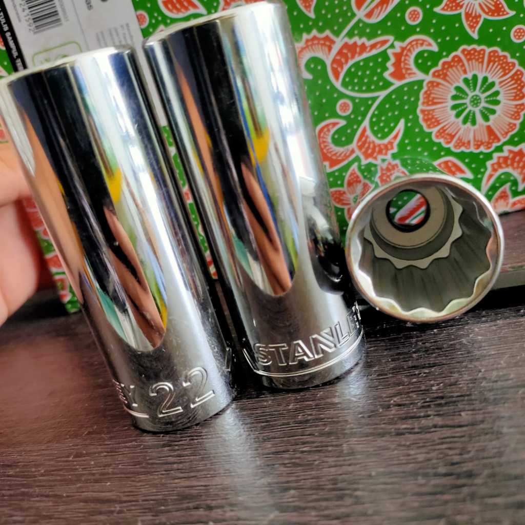 Stanley deep sock / mata shock panjang 1/2 12pt 22mm anak kunci shock sock 22mm